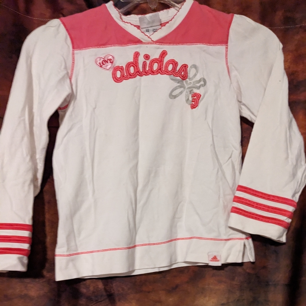 Gymboree White and Pink Long Sleeved T-shirt- 6x